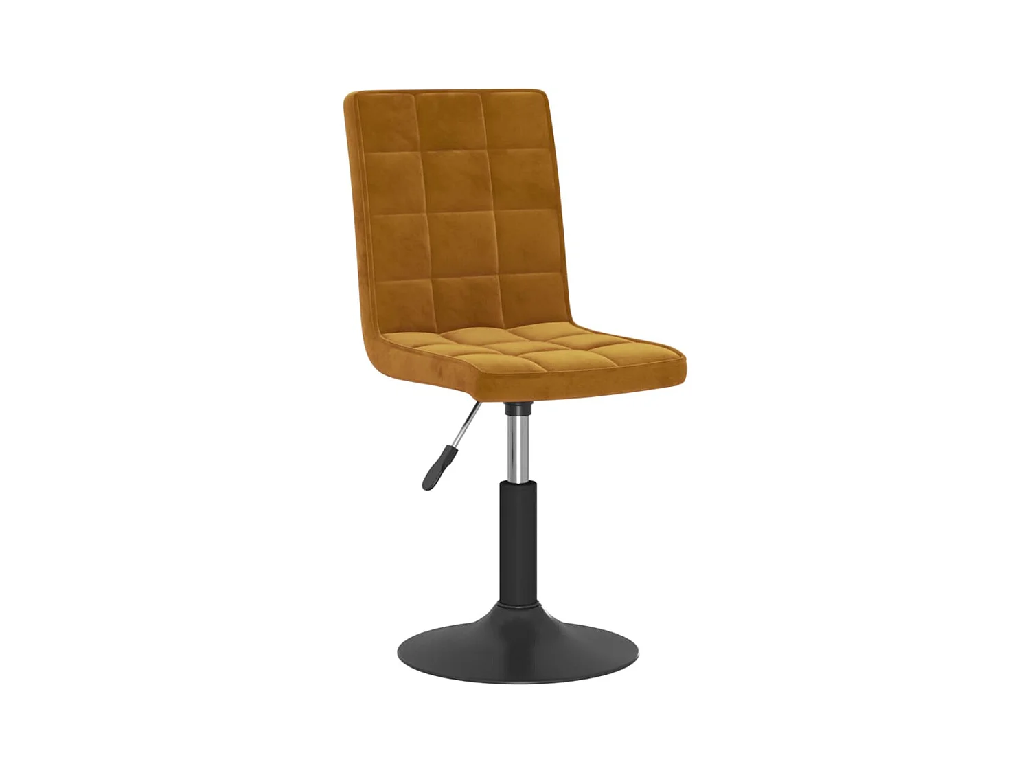 Chaises pivotantes à manger lot de 2 marron velours