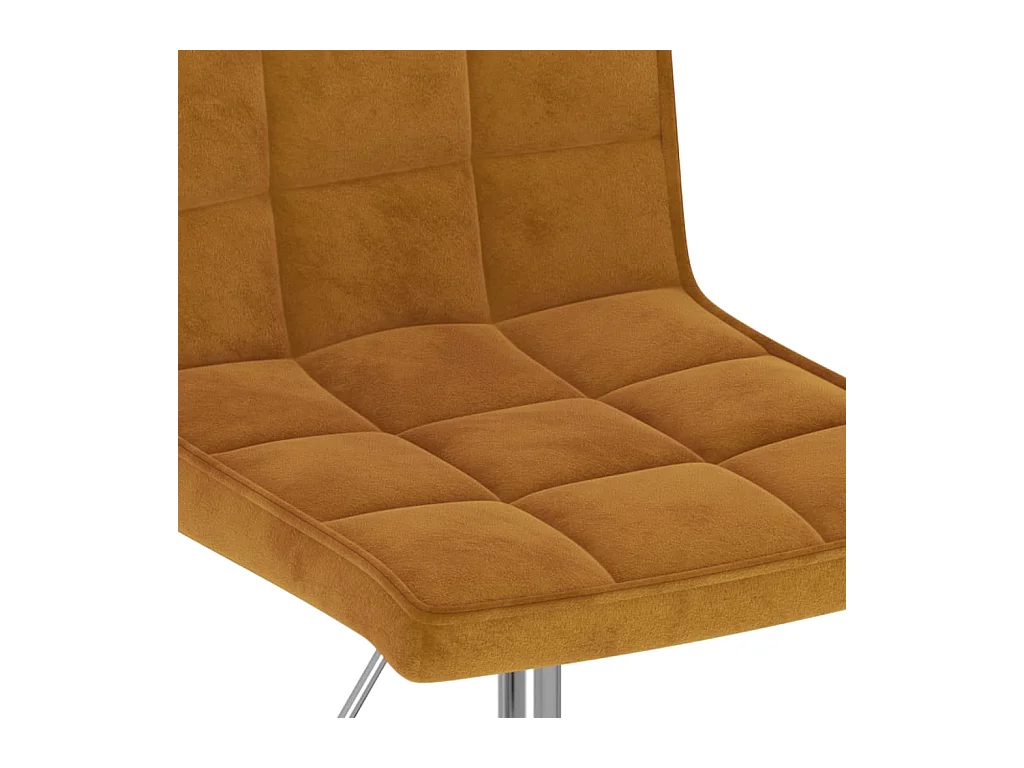 Chaises pivotantes à manger lot de 2 marron velours