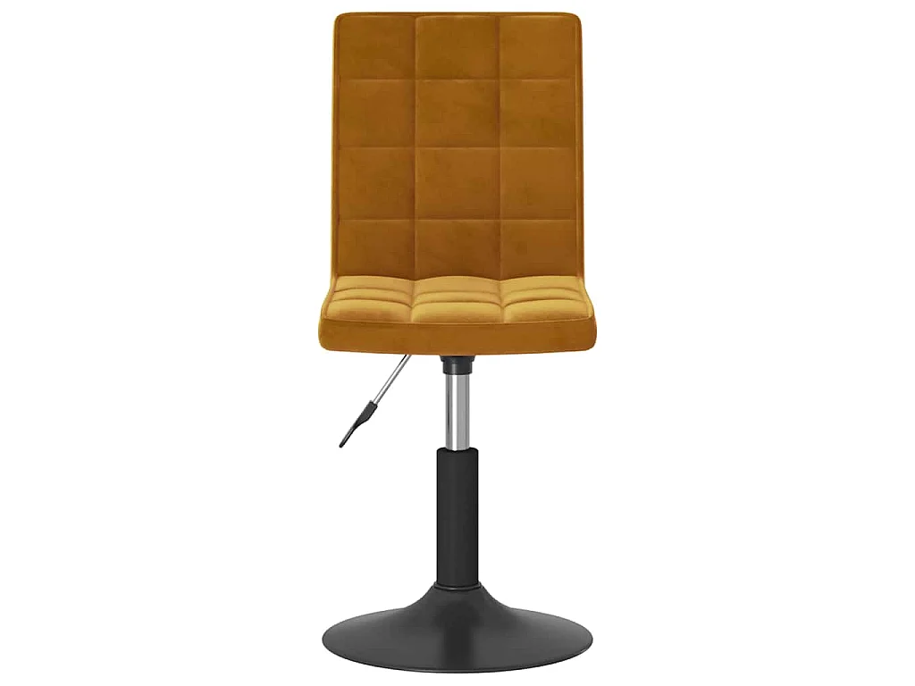Chaises pivotantes à manger lot de 2 marron velours