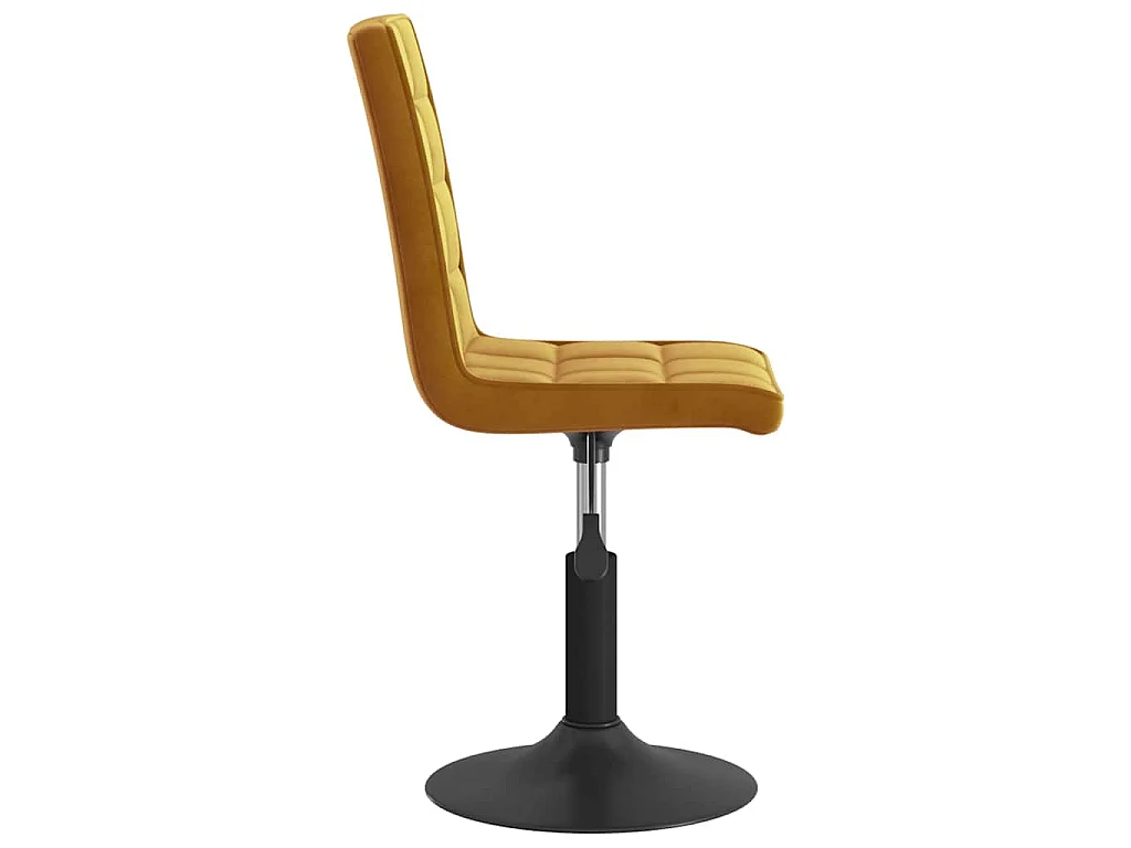 Chaises pivotantes à manger lot de 2 marron velours