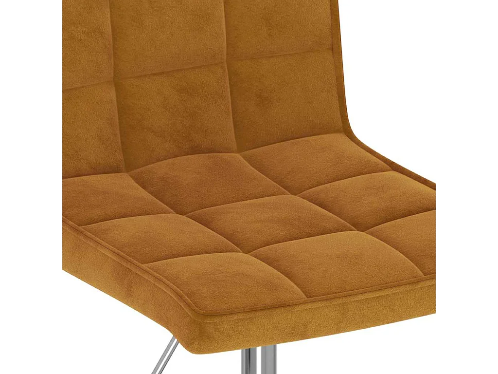 Chaises pivotantes à manger lot de 2 marron velours