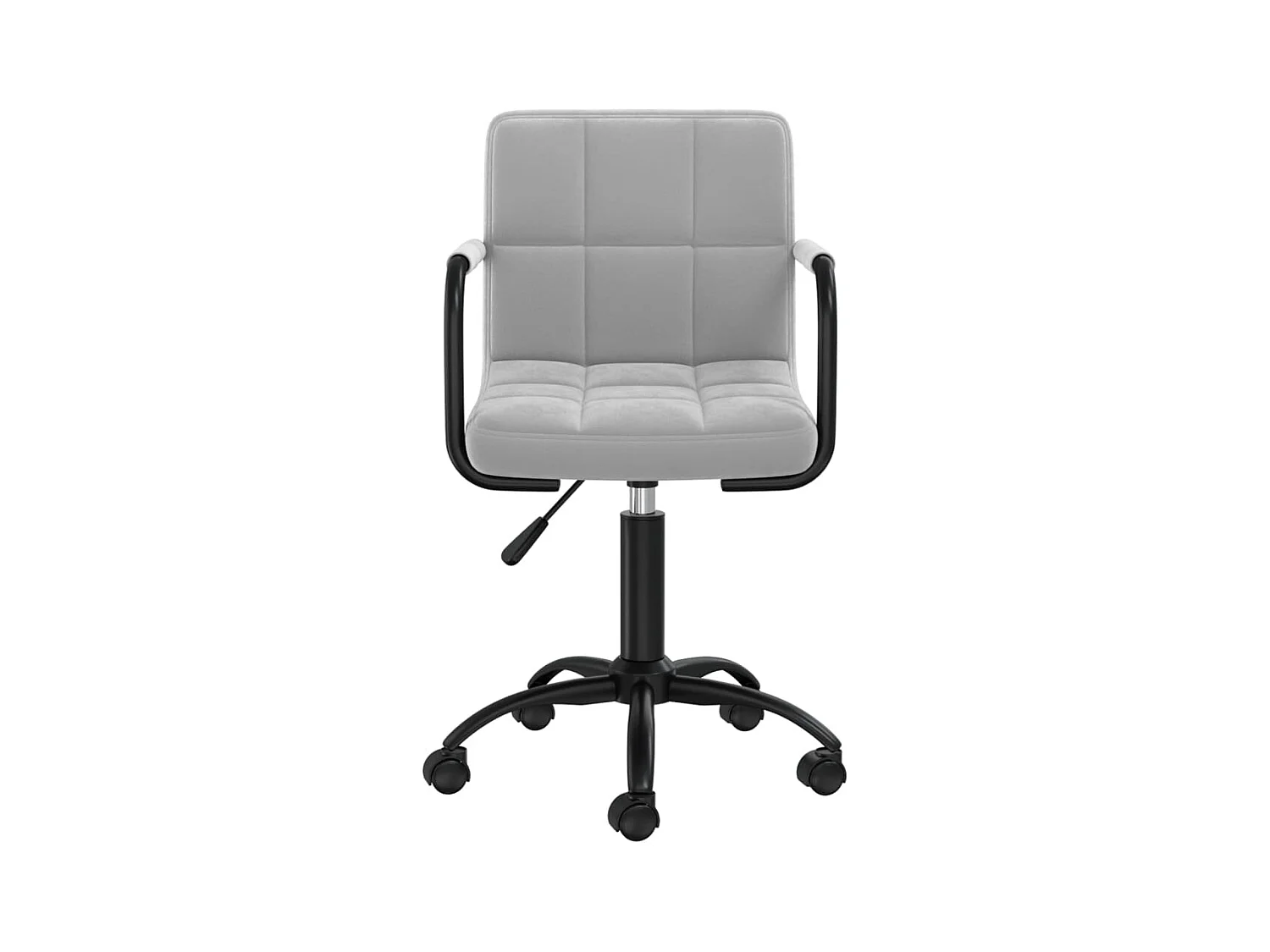 Chaise pivotante de salle à manger Gris clair Velours