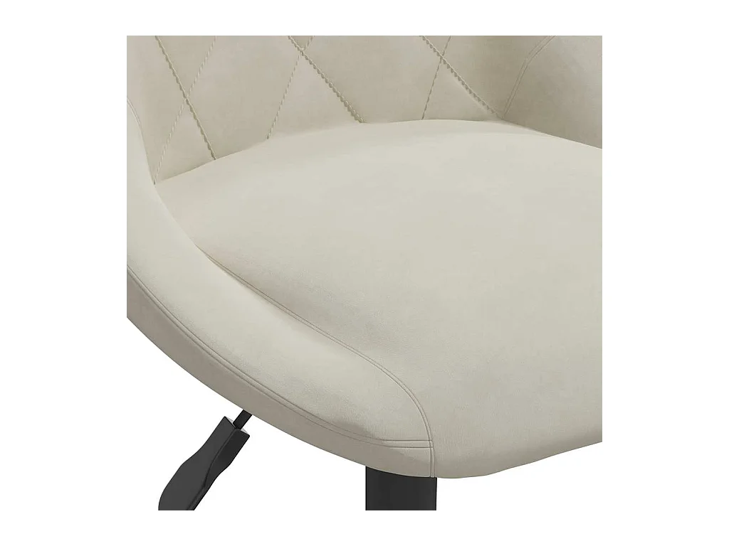 Chaises pivotantes à manger lot de 6 crème velours