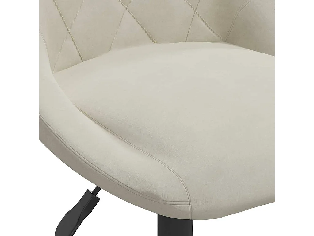 Chaises pivotantes à manger lot de 6 crème velours