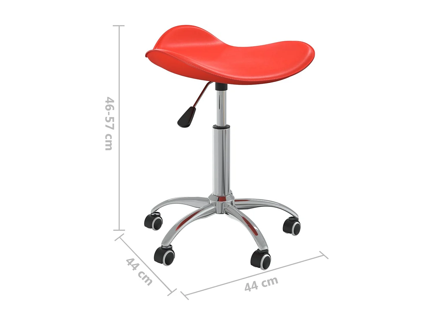 Sedia da Pranzo Girevole Rosso in Similpelle