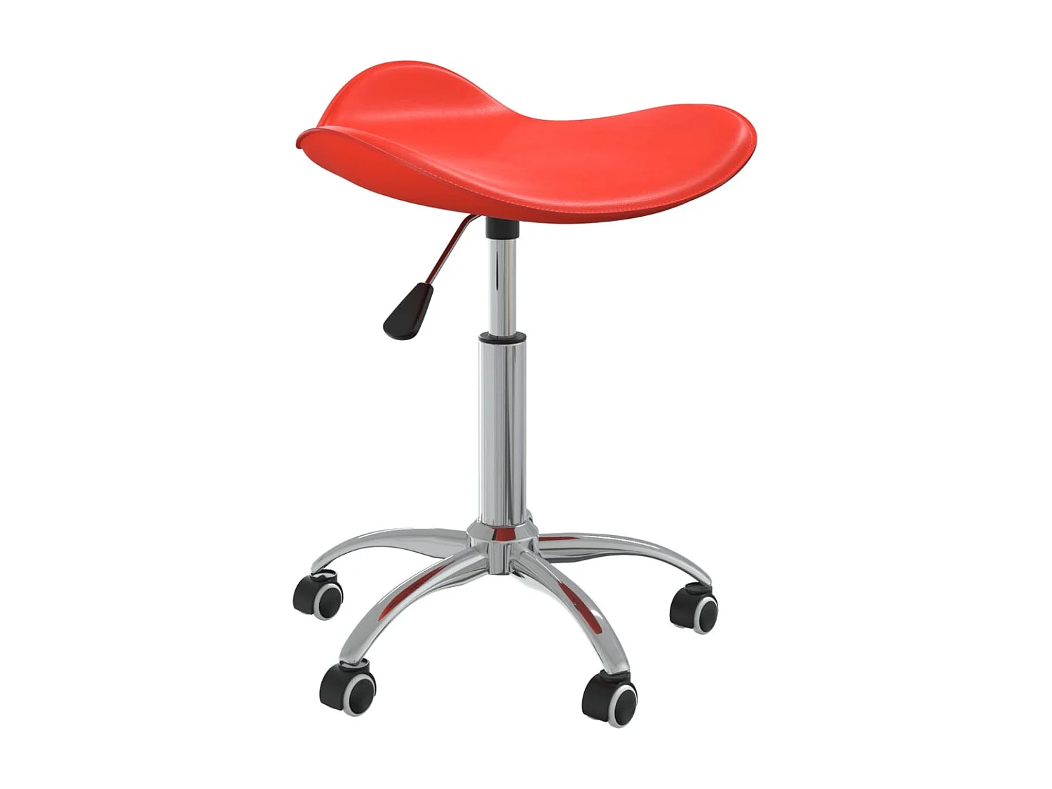 Chaise pivotante à manger Rouge Similicuir
