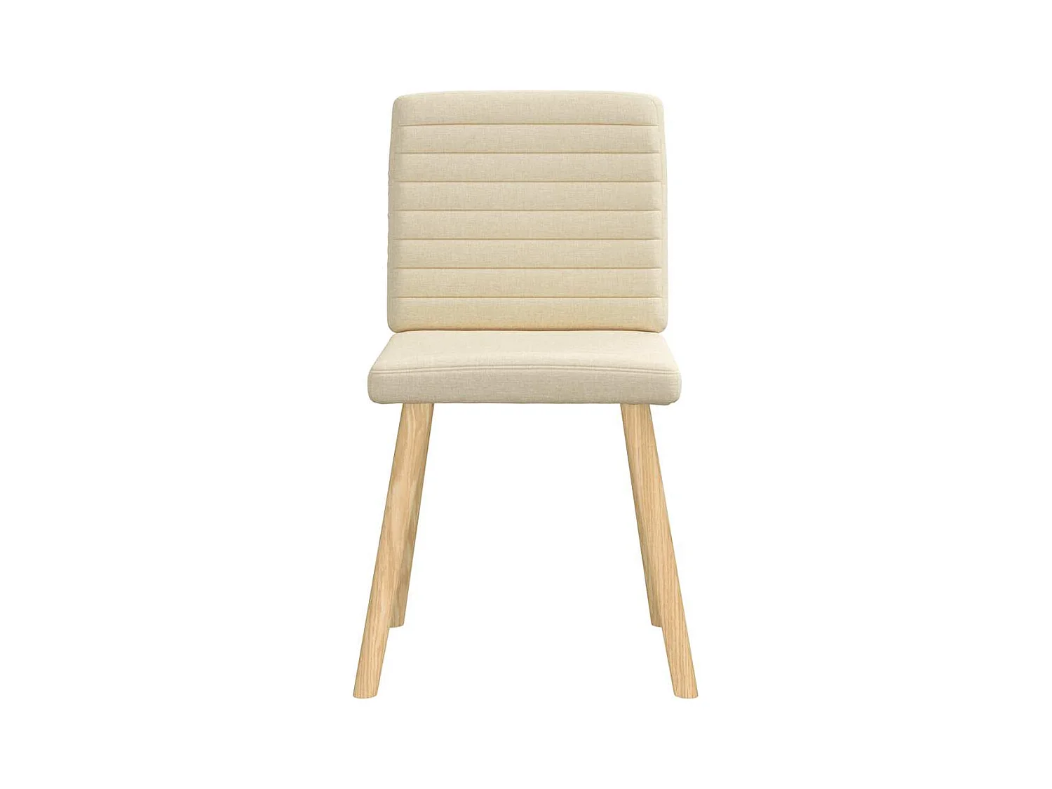 Chaises à manger lot de 6 crème tissu