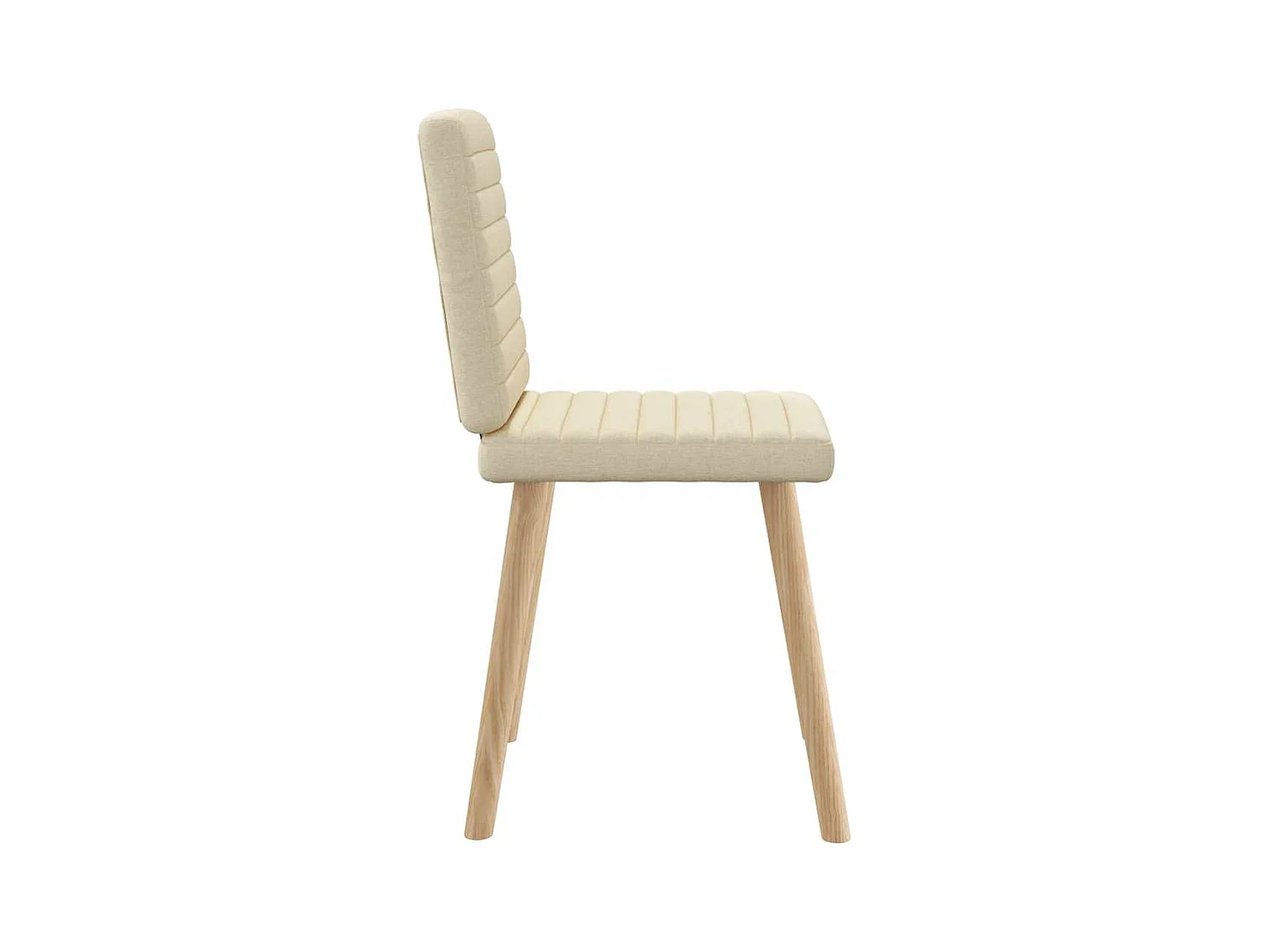 Chaises à manger lot de 6 crème tissu