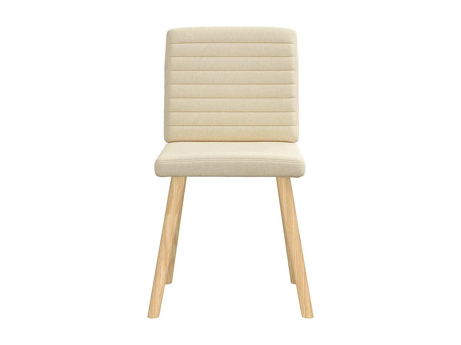 Chaises à manger lot de 6 crème tissu