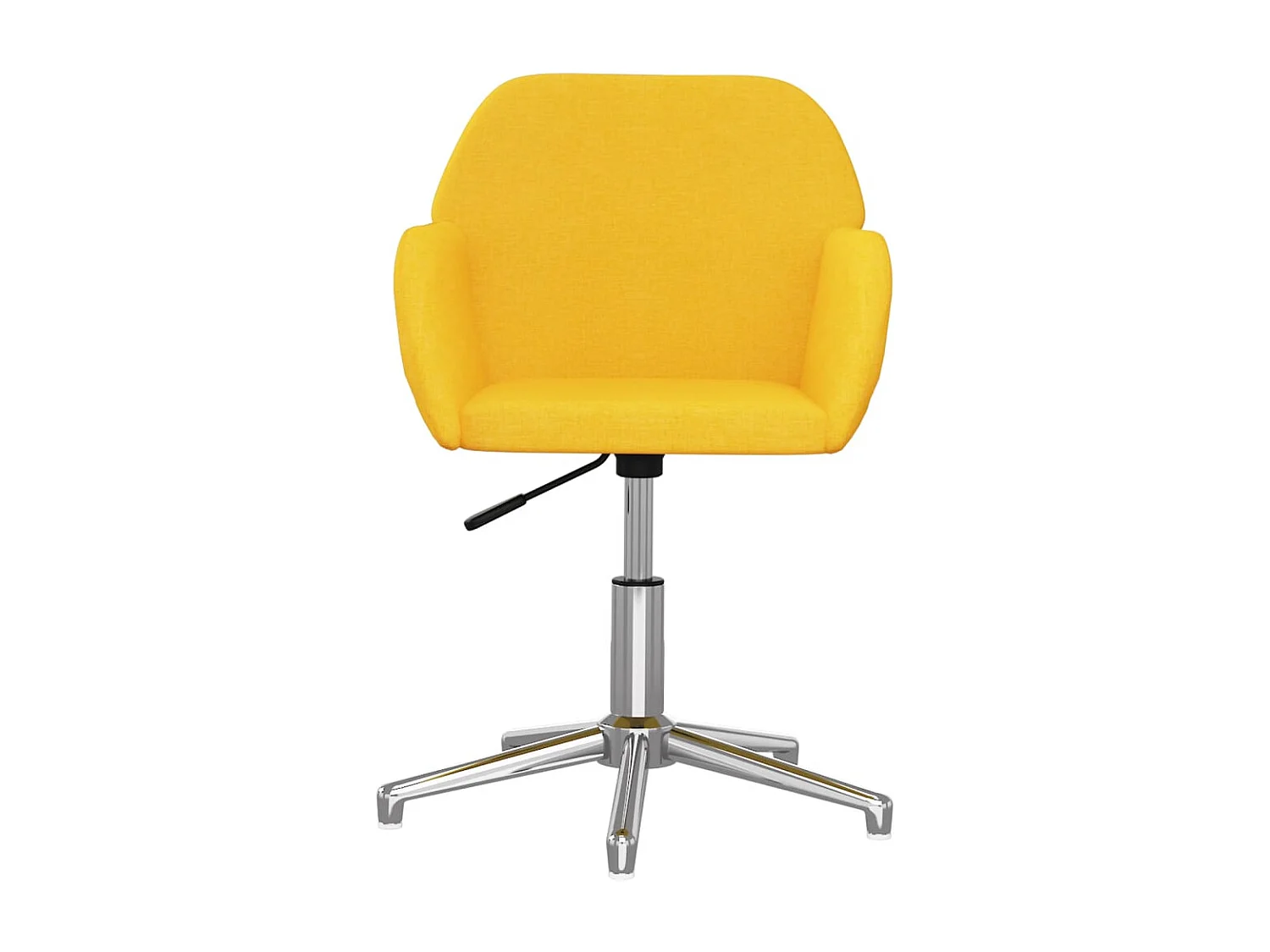 Cadeiras de jantar giratórias 2 pcs tecido amarelo mostarda