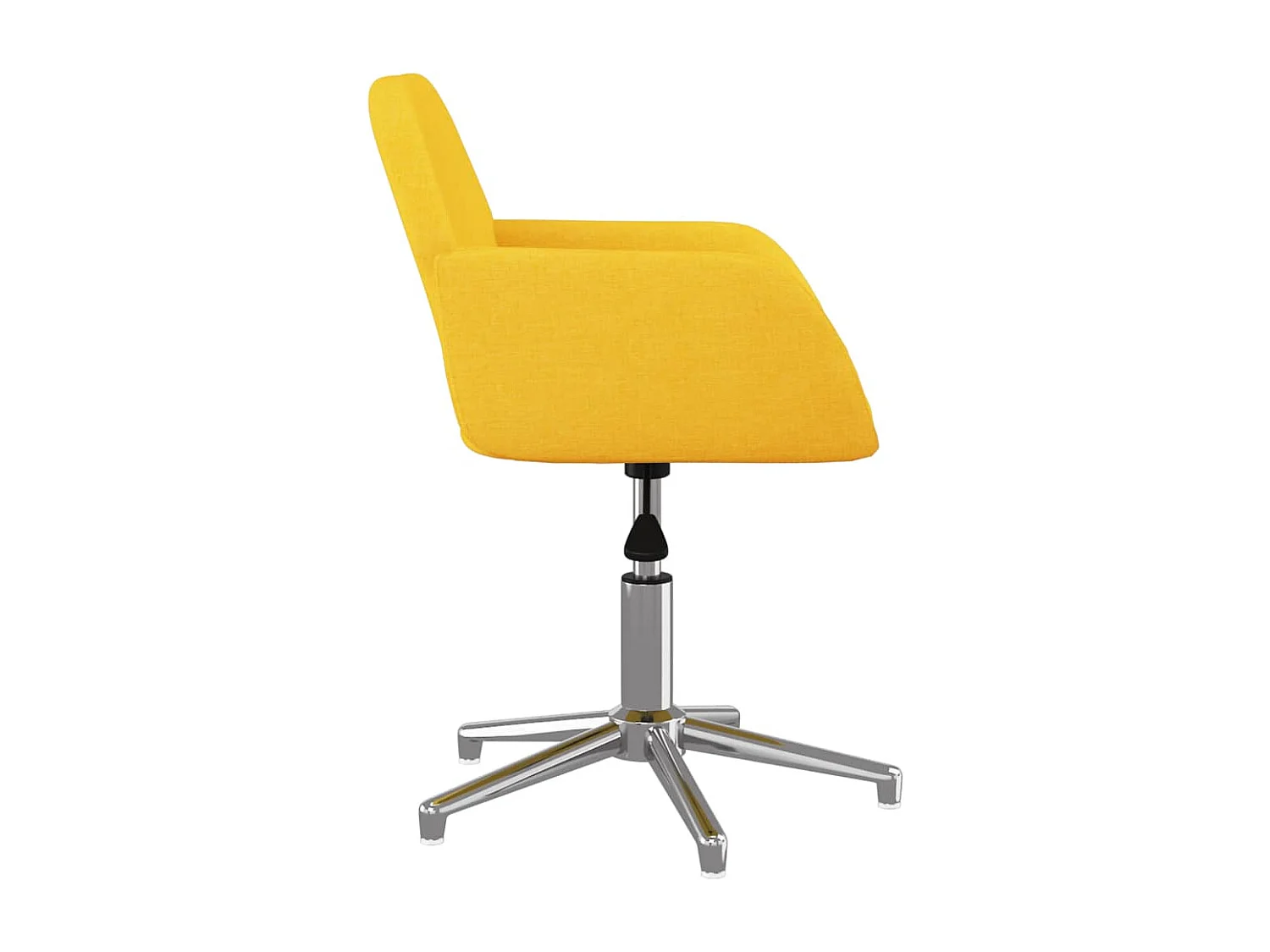 Cadeiras de jantar giratórias 2 pcs tecido amarelo mostarda
