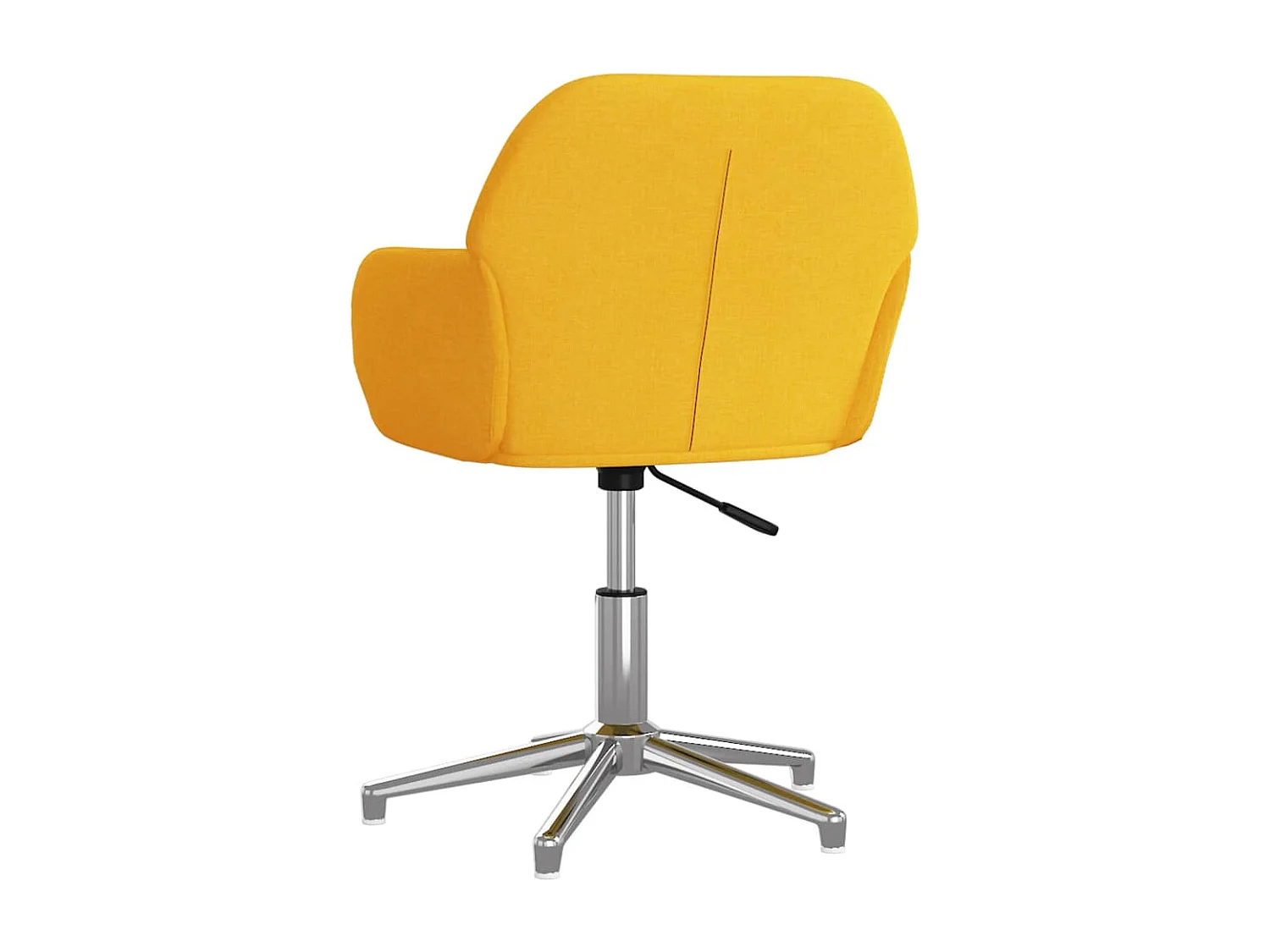 Cadeiras de jantar giratórias 2 pcs tecido amarelo mostarda