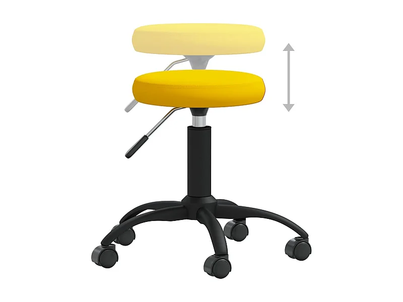 Silla de comedor de terciopelo amarillo mostaza