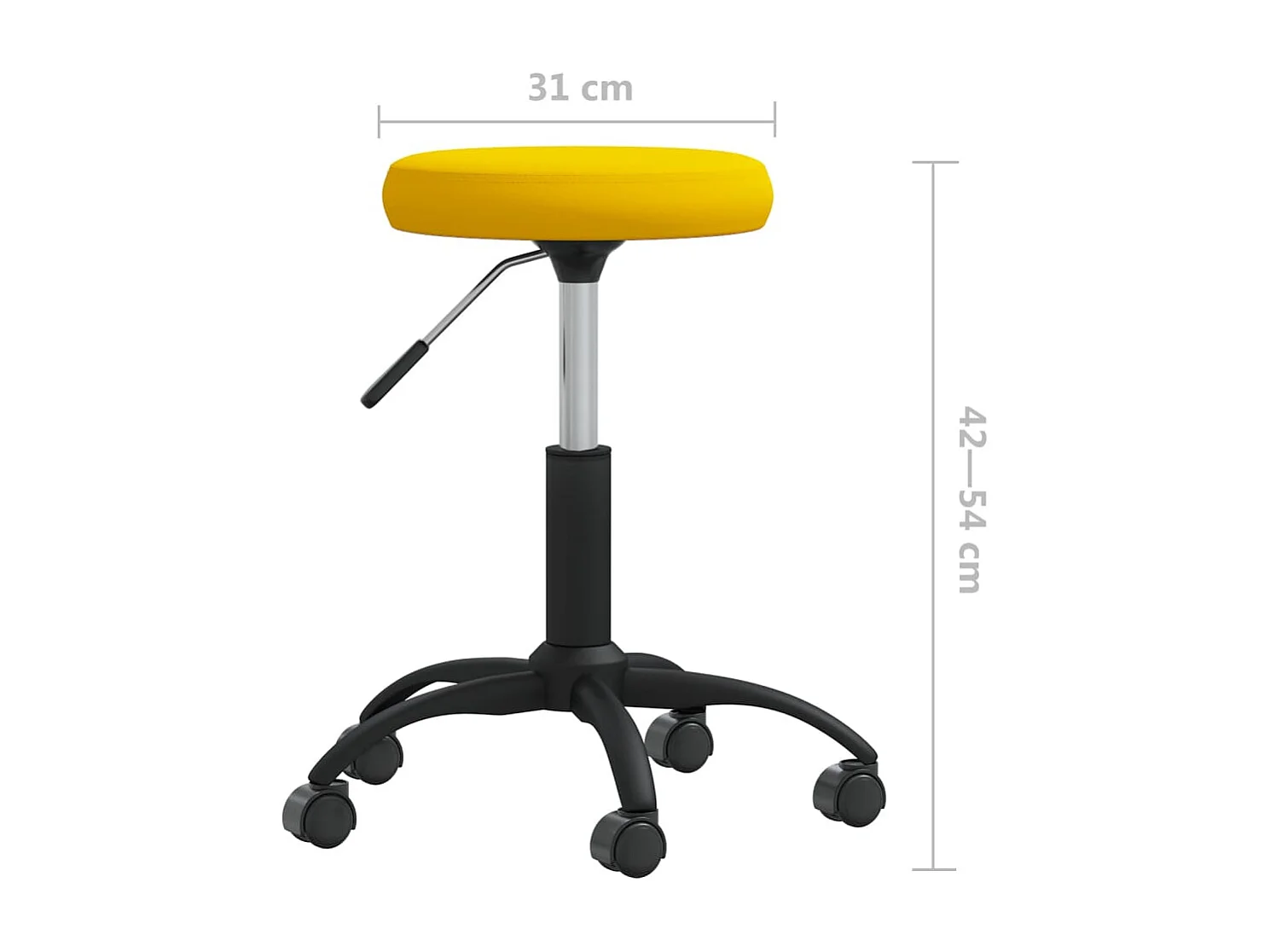 Chaise de salle à manger Jaune moutarde Velours