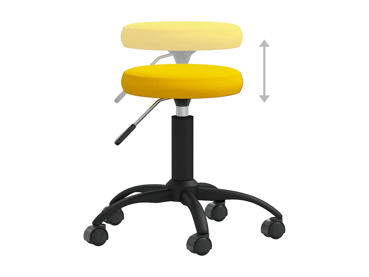 Chaise de salle à manger Jaune moutarde Velours