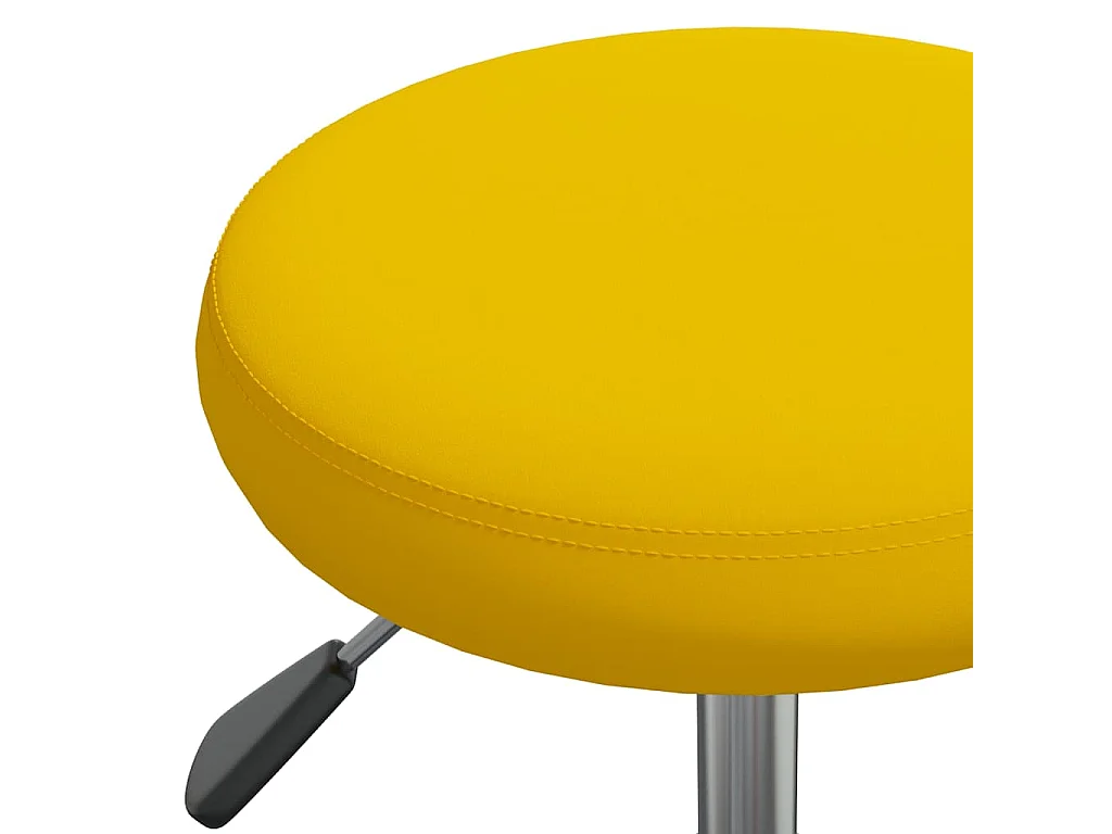 Chaise de salle à manger Jaune moutarde Velours