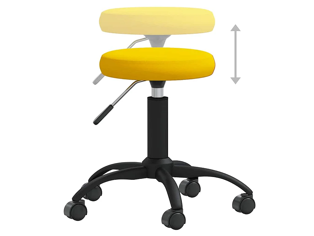 Chaise de salle à manger Jaune moutarde Velours