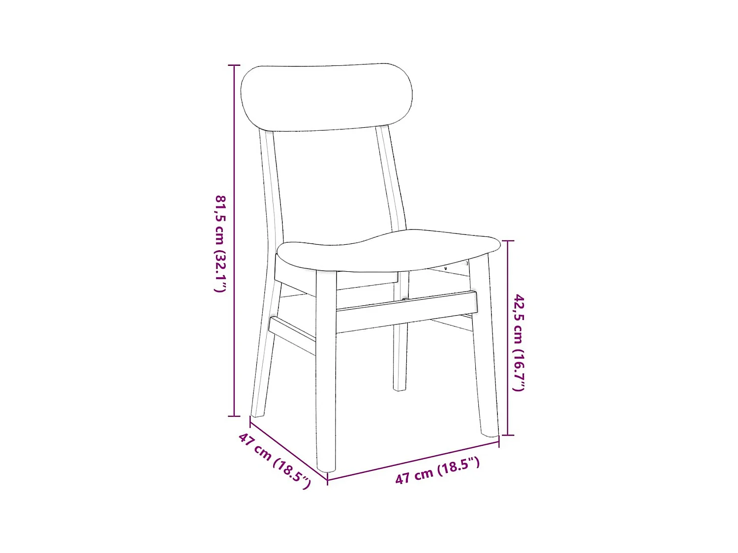 Cadeiras de jantar 2 pcs madeira de seringueira maciça branco