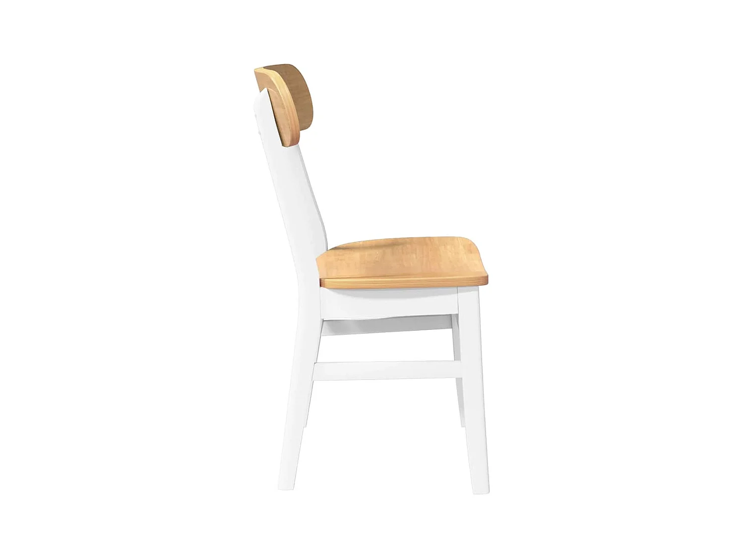 Cadeiras de jantar 2 pcs madeira de seringueira maciça branco