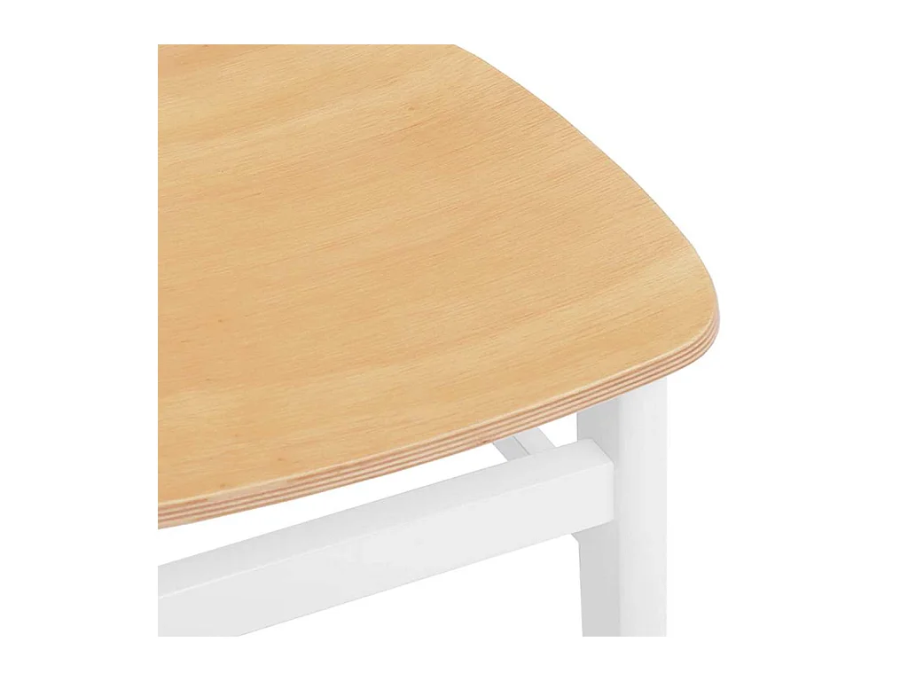 Cadeiras de jantar 2 pcs madeira de seringueira maciça branco