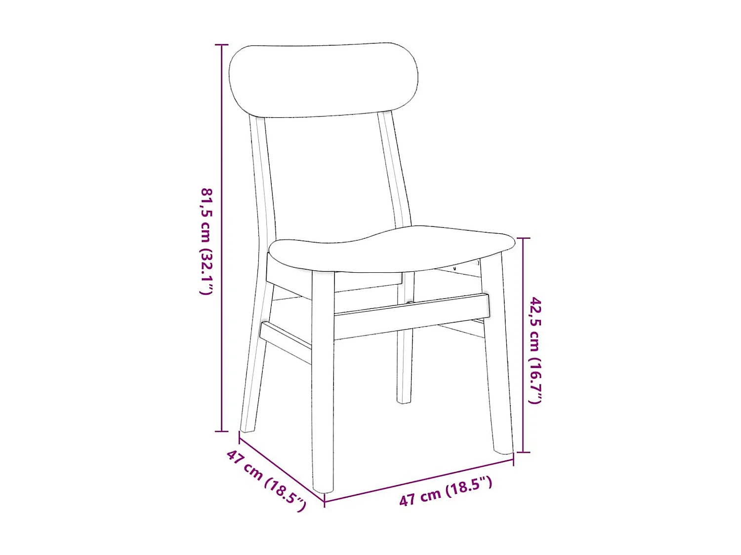 Cadeiras de jantar 2 pcs madeira de seringueira maciça branco