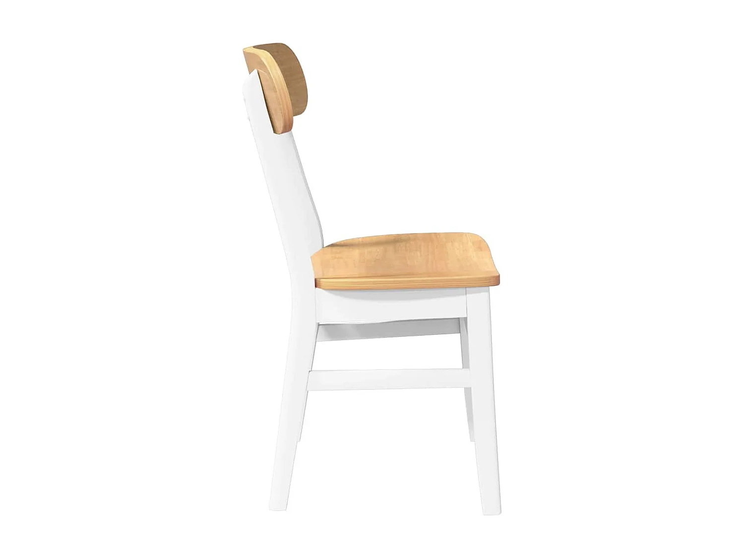 Cadeiras de jantar 2 pcs madeira de seringueira maciça branco