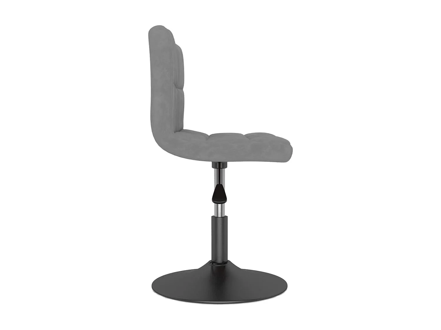 Chaises pivotantes à manger lot de 4 gris foncé velours