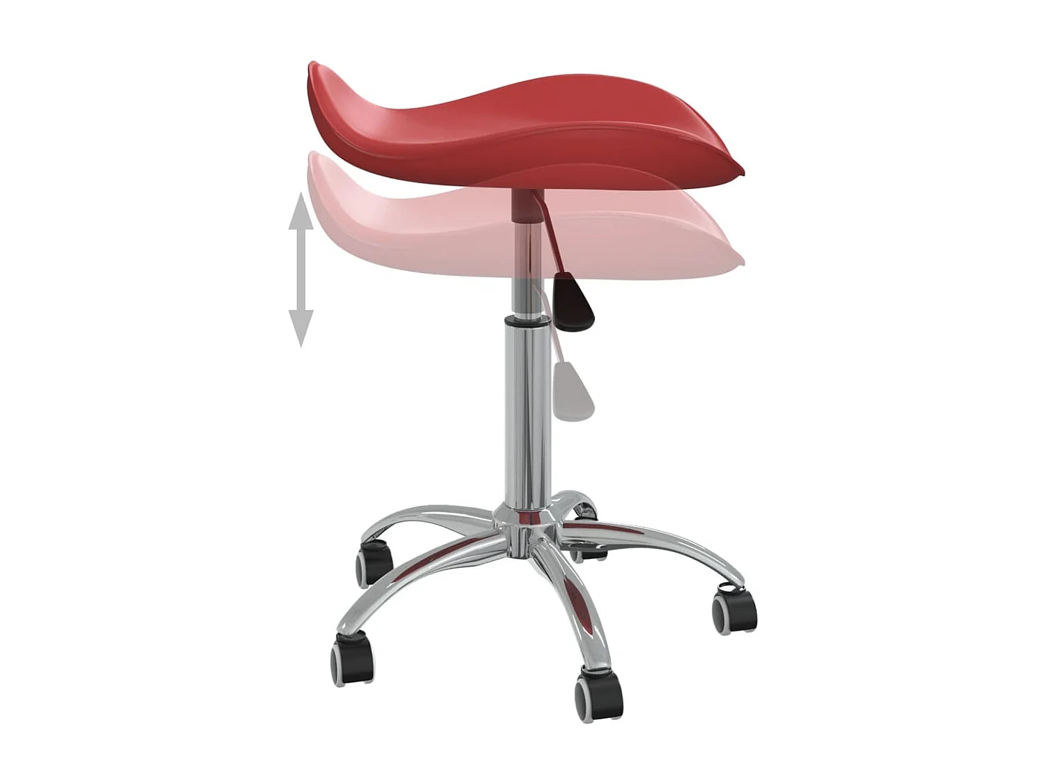 Chaise pivotante à dîner Rouge bordeaux Similicuir
