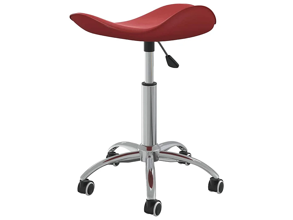 Chaise pivotante à dîner Rouge bordeaux Similicuir