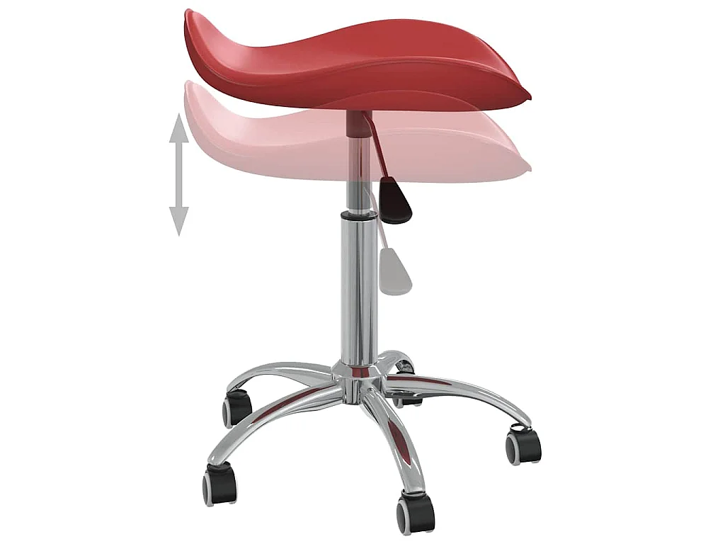 Chaise pivotante à dîner Rouge bordeaux Similicuir