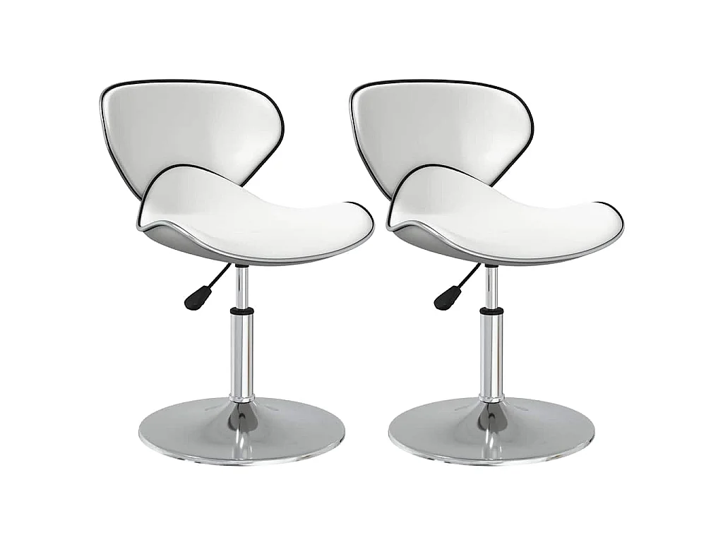 Cadeiras de jantar 2 pcs couro artificial branco