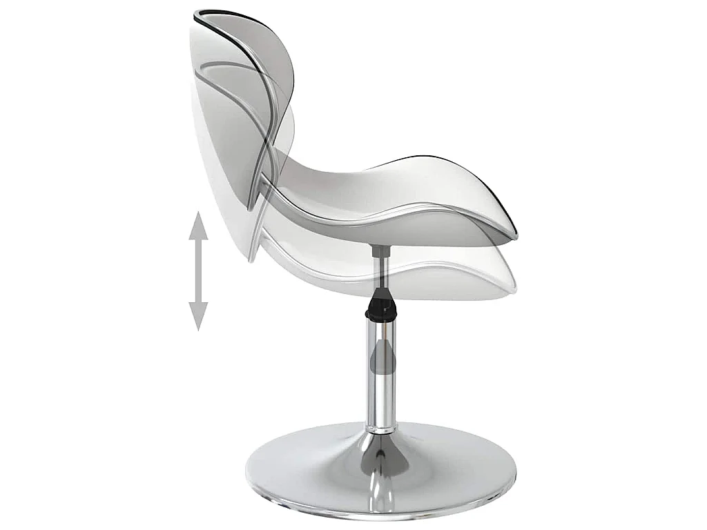 Cadeiras de jantar 2 pcs couro artificial branco