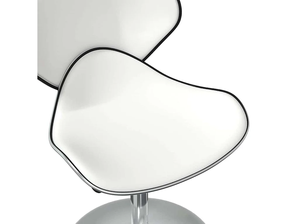 Cadeiras de jantar 2 pcs couro artificial branco