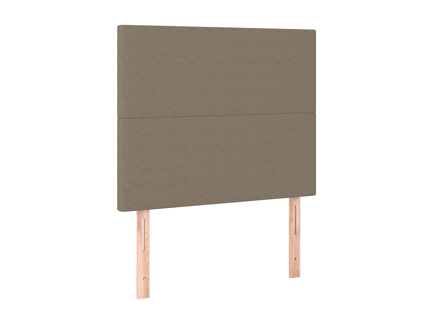 Sommier à lattes de lit et matelas et LED Taupe 90x200 cm Tissu
