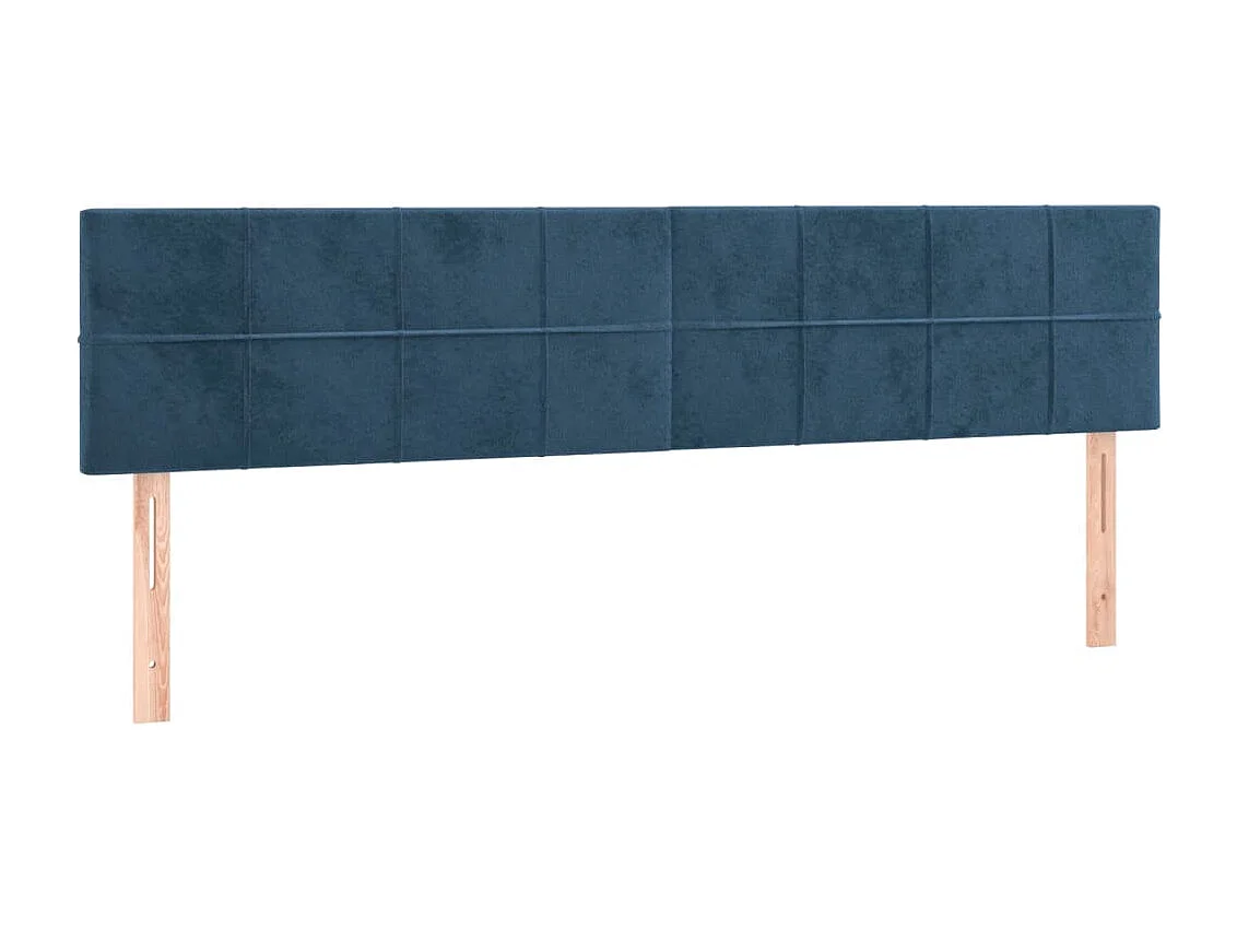 Giroletto a Molle con Materasso Blu Scuro 200x200 cm in Velluto