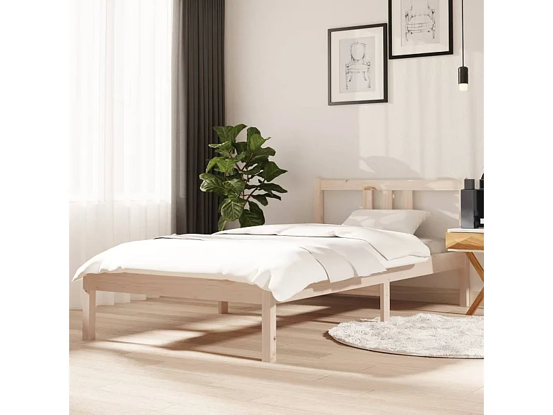 Bedframe massief hout 90x190 cm