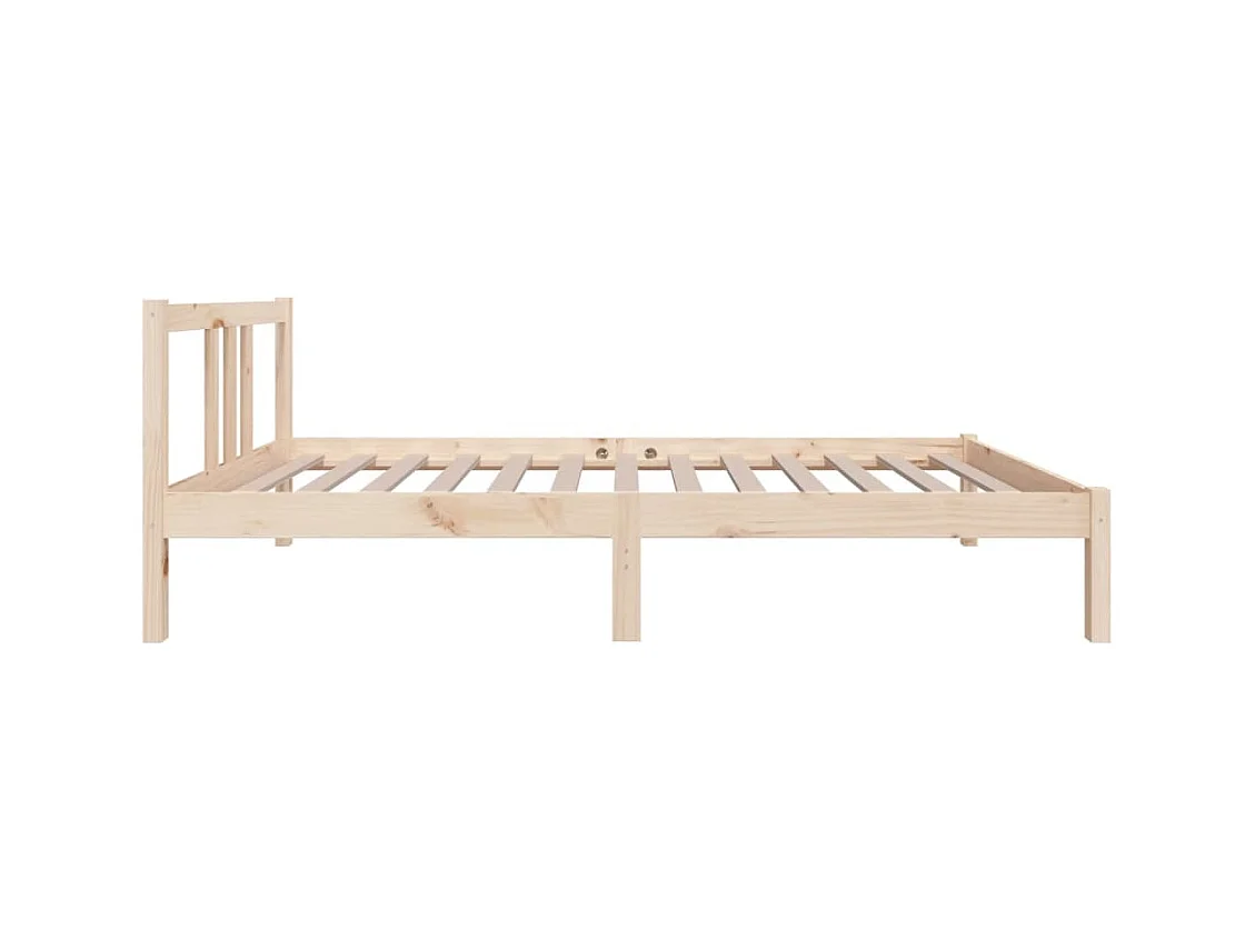 Cadre de lit sans matelas bois massif 90x190 cm