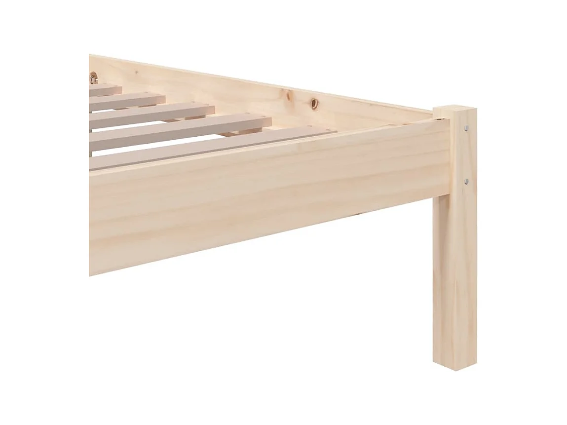 Cadre de lit sans matelas bois massif 90x190 cm