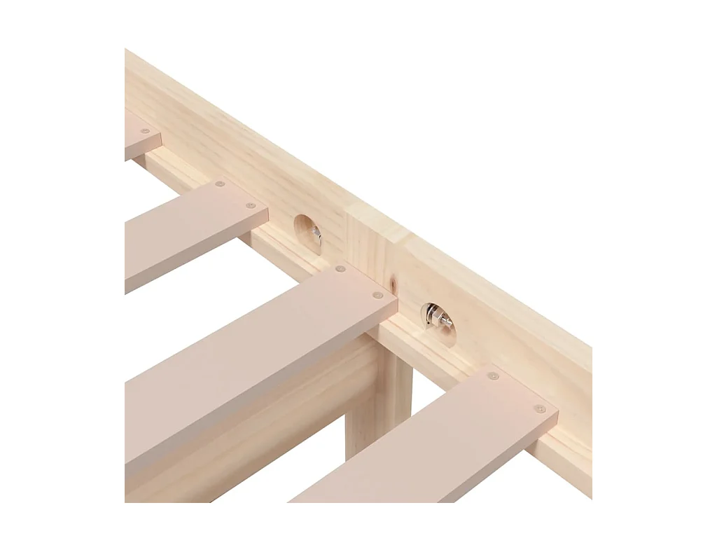 Cadre de lit sans matelas bois massif 90x190 cm