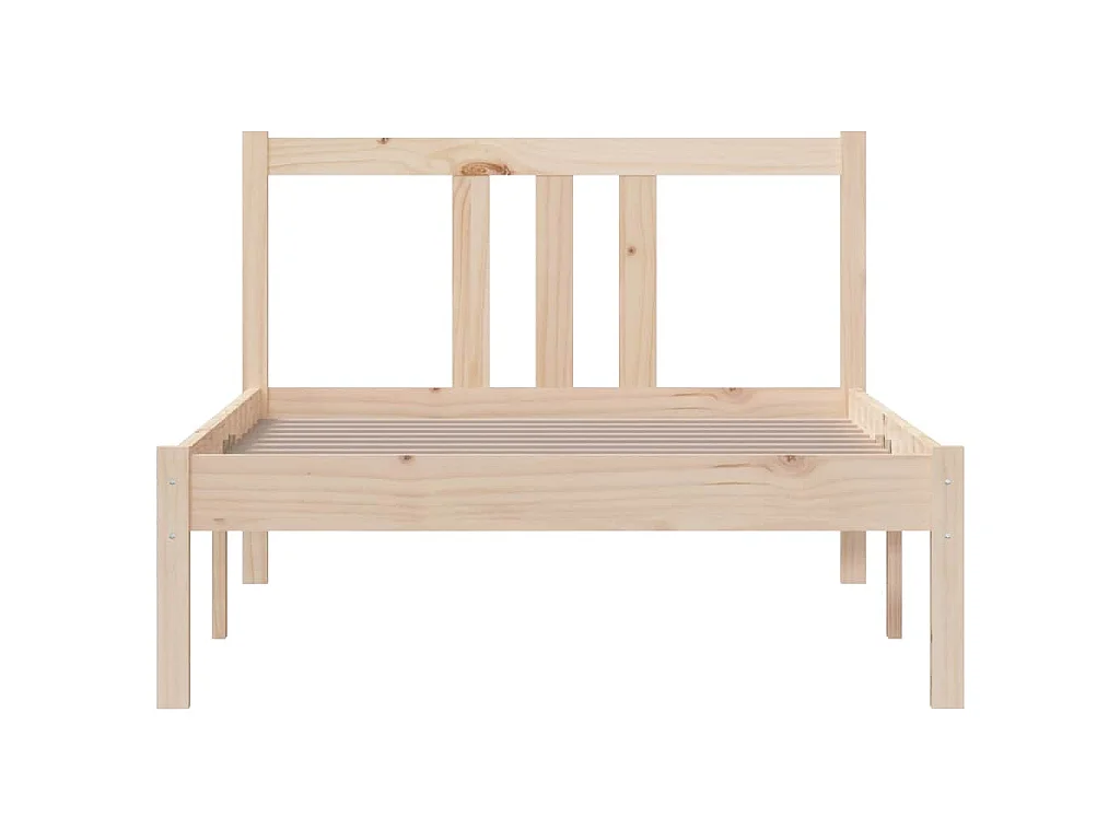 Cadre de lit sans matelas bois massif 90x190 cm