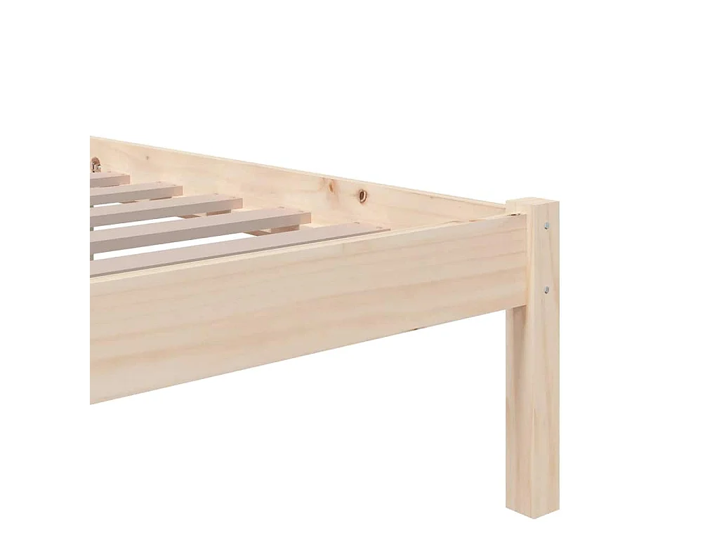 Cadre de lit sans matelas bois massif 90x190 cm