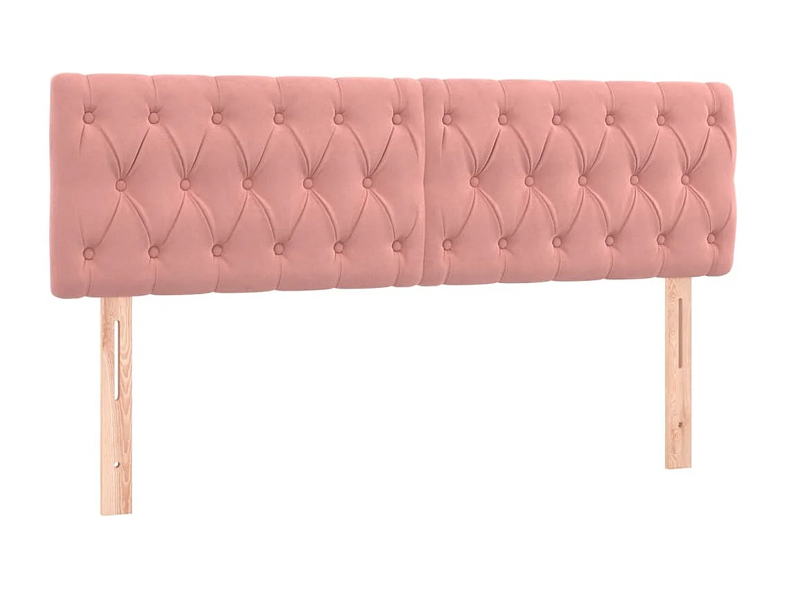 Giroletto a Molle con Materasso Rosa 160x200 cm in Velluto