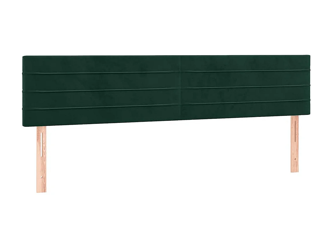 Giroletto a Molle con Materasso Verde Scuro 200x200 cm Velluto