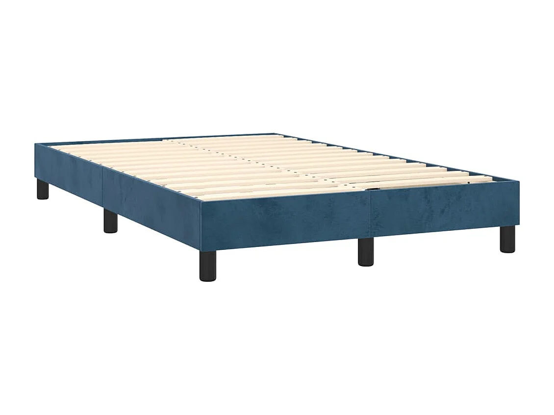 Boxspringbett mit Matratze Dunkelblau 120x200 cm Samt