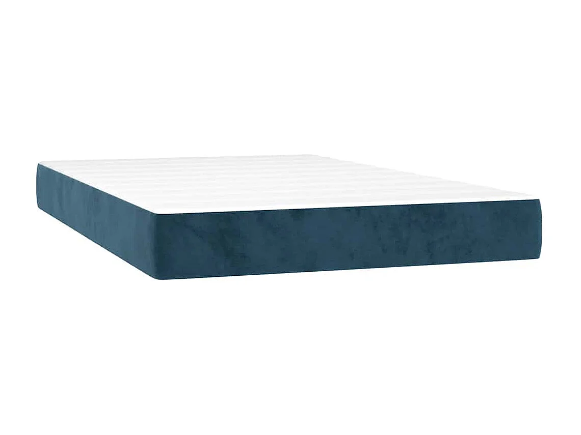 Boxspringbett mit Matratze Dunkelblau 120x200 cm Samt