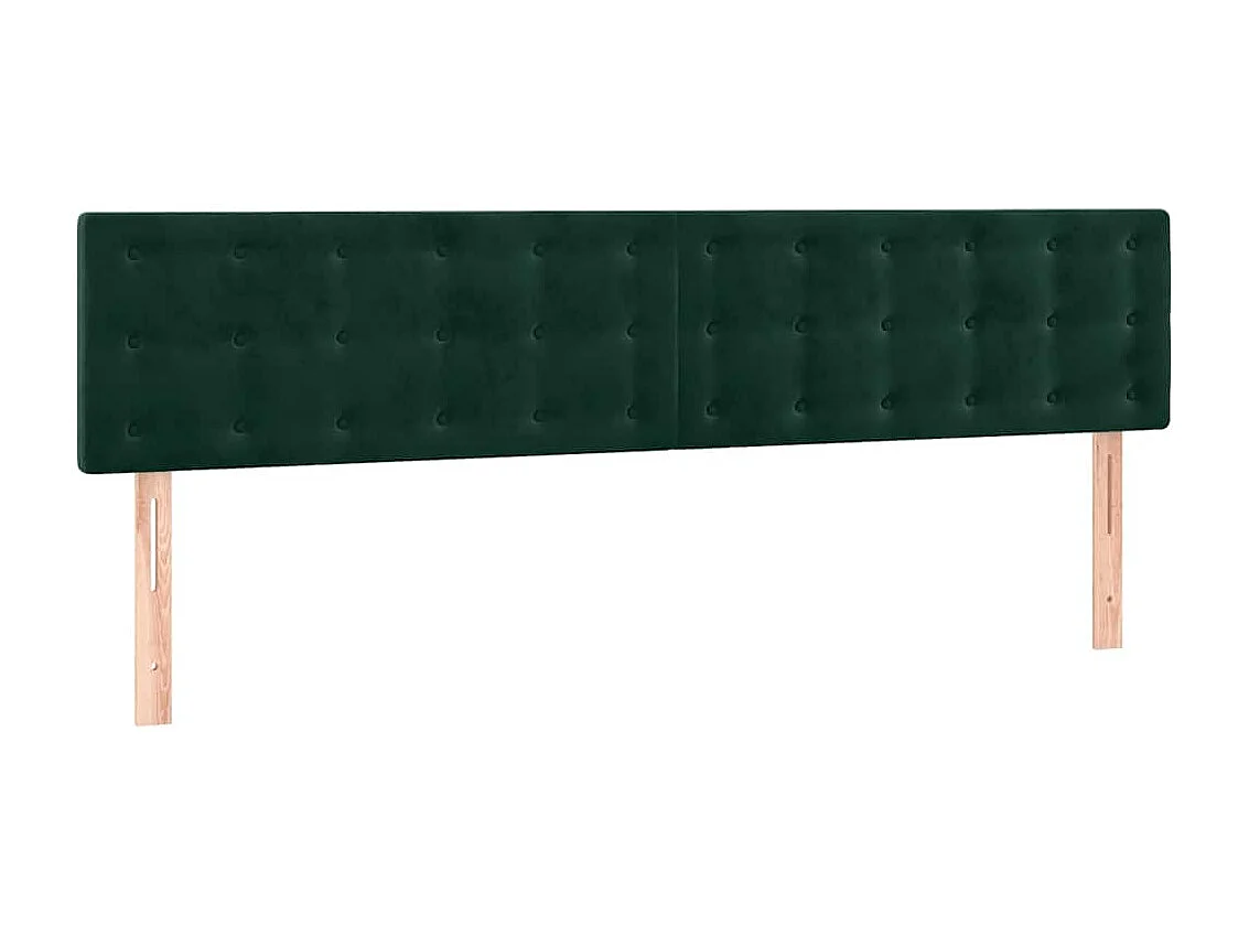 Giroletto a Molle con Materasso Verde Scuro 200x200 cm Velluto
