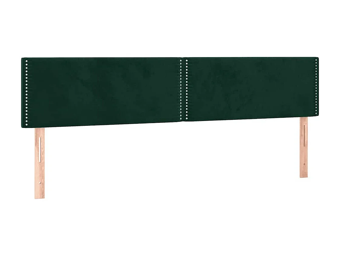 Cama box spring con colchón terciopelo verde oscuro 180x200 cm