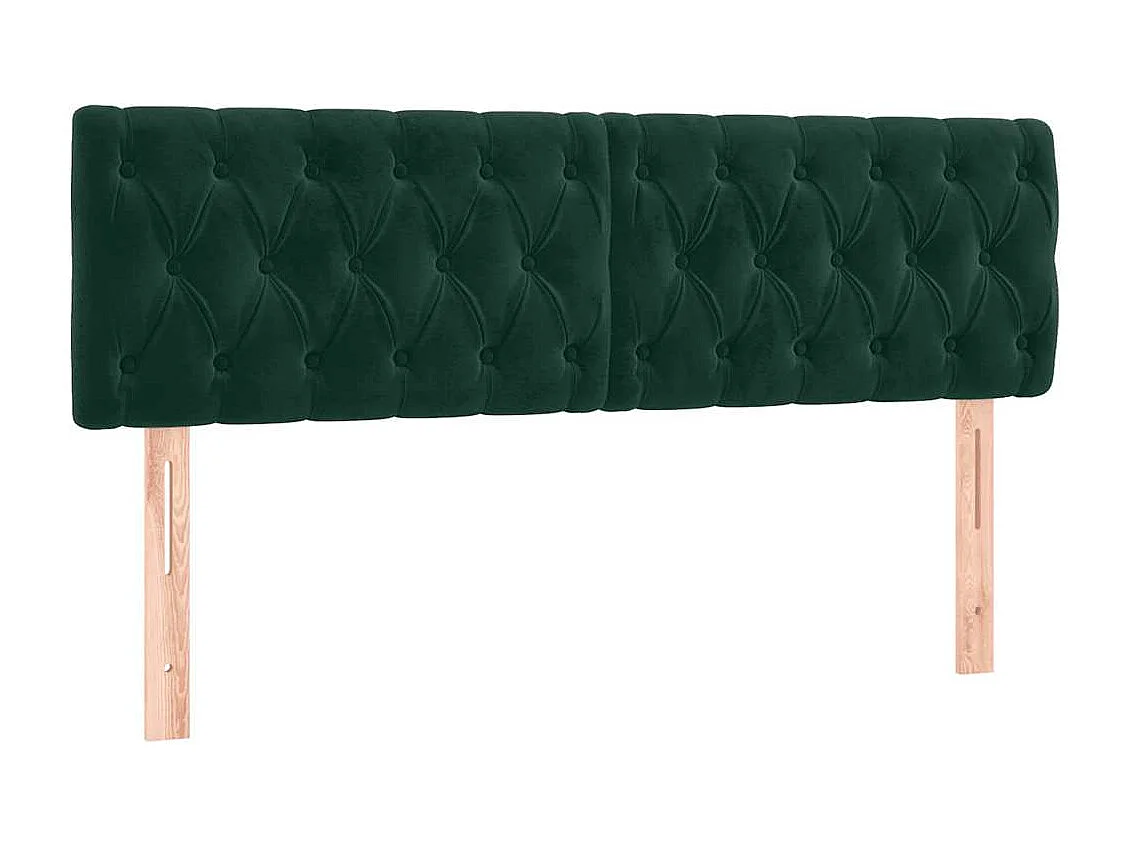 Sommier à lattes de lit et matelas Vert foncé 140x190cm Velours