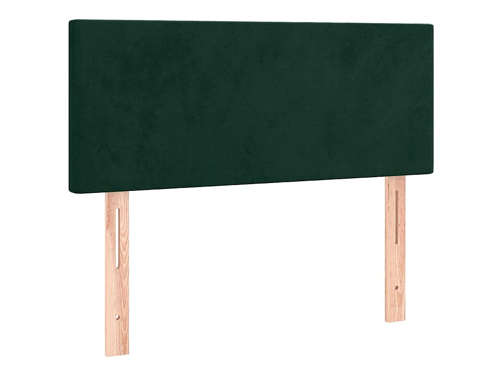 Boxspring met matras fluweel donkergroen 90x190 cm