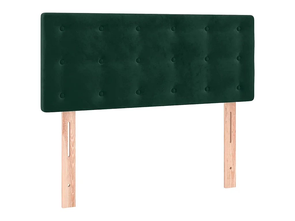 Sommier à lattes de lit avec matelas Vert foncé 100x200 cm